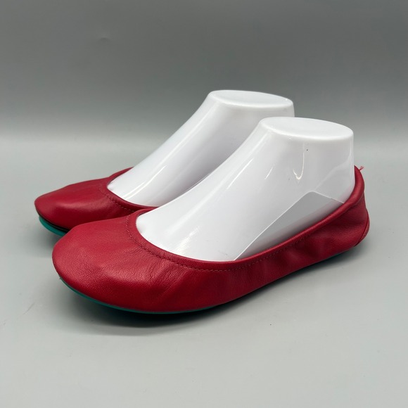Tieks by Gavrieli Shoes - Tieks by Gavrieli Cardinal Red Leather Ballet Flats Womens Size 7 Foldable Shoes